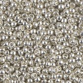 08 1051 | Miyuki rocailles seed beeds 8/0 Galvanized Silver | Glas kralen | Zilver | 5 gram
