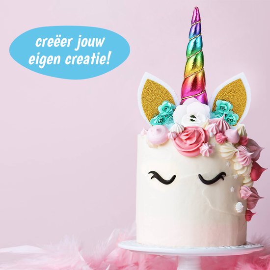 Gezamenlijke selectie nederlaag Andere plaatsen Unicorn Cake Topper – Eenhoorn Versiering – Taart Decoratie – Taarttopper  Verjaardag –... | bol.com