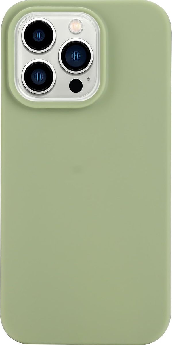 Mobigear Color Telefoonhoesje geschikt voor Apple iPhone 14 Pro Hoesje Flexibel TPU Backcover - Groen