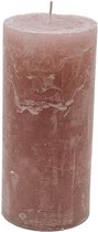 Stompkaars - Antiek roze - 7x15cm - parafine - set van 4
