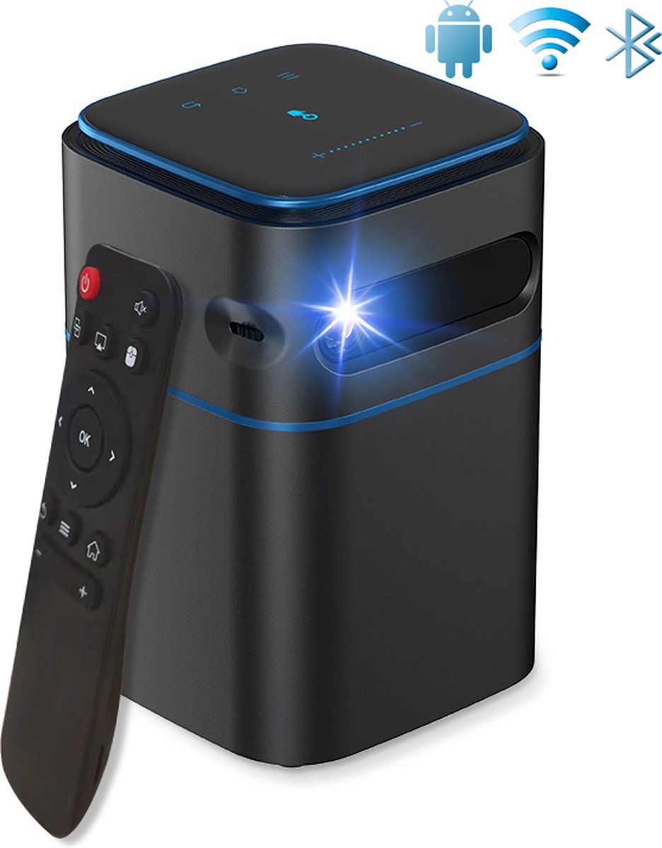 KROMS - Mini projecteur Smart avec télécommande - Incl. Écran de ...