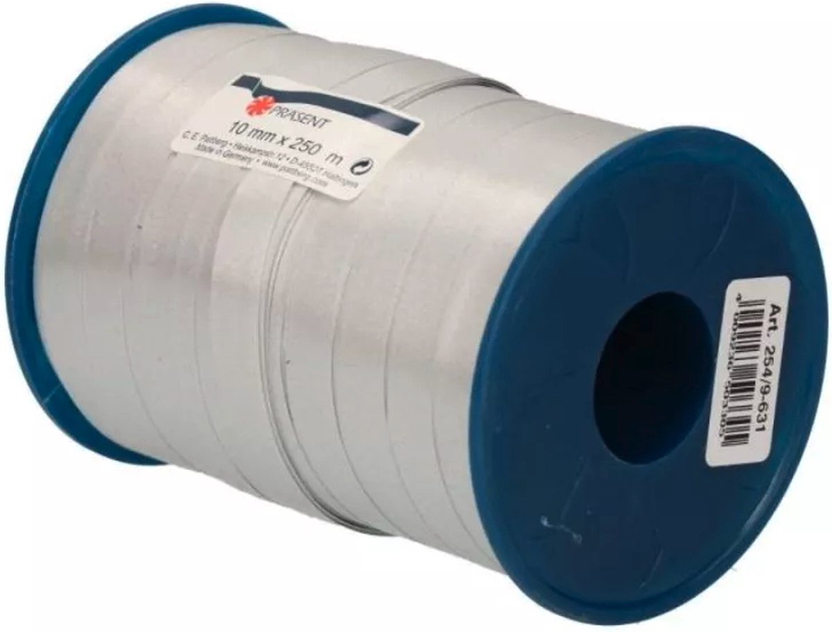 Cadeaulint - Zilvergrijs | 250 meter | Krullint cadeauverpakking | Inpakken als cadeau | Inpakservice | Cadeau lint | Zilvergrijs