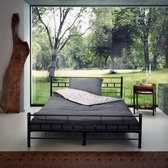 Cadre de lit Cadre de lit en métal avec sommier à lattes 200*140 cm 401721