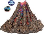 Nobby Aquarium Ornament Vulkaan - Led - Bruin - Pomp aansluiting - 22,7 x 19,5 x 14,5 cm