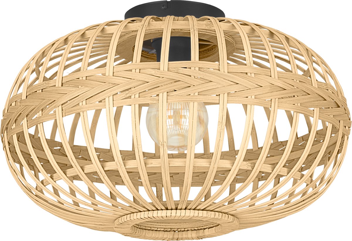 EGLO Amsfield Plafondlamp - E27 - Ø 45 cm - Bruin/Zwart
