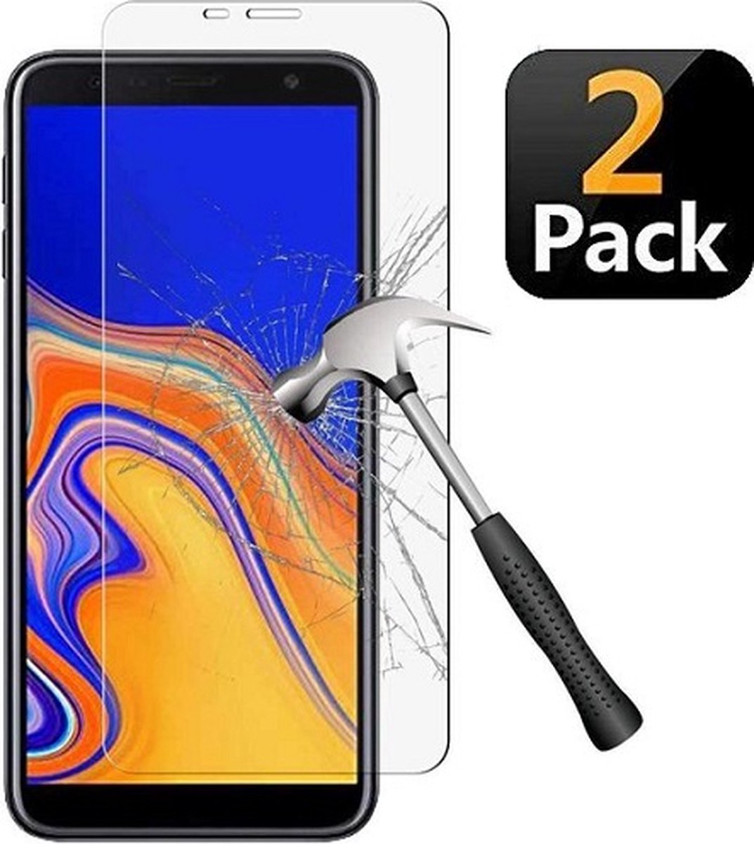 Samsung J4 2018 Screenprotector Beschermglas 2x