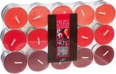 Atmosphera Bougie parfumée cire/bougies chauffe-plat - 30x pièces - Fruits rouges - 3,5 heures de combustion