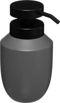 5five Zeeppompje/zeepdispenser van kunststeen - grijs - 320 ml