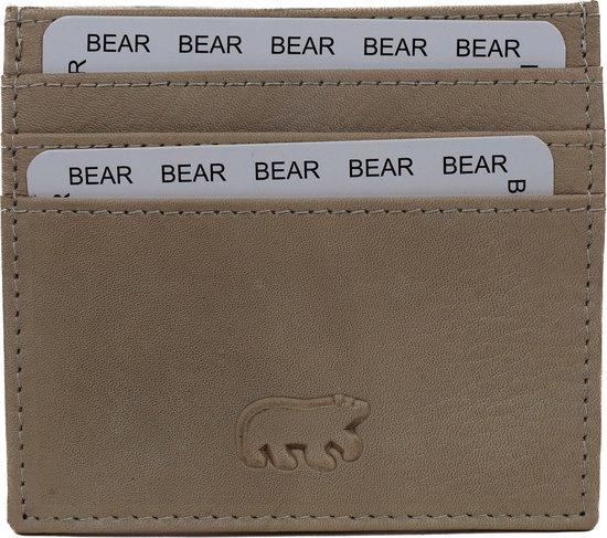 Porte-cartes en cuir Maikel Bear Design / Porte-cartes de crédit - Dove