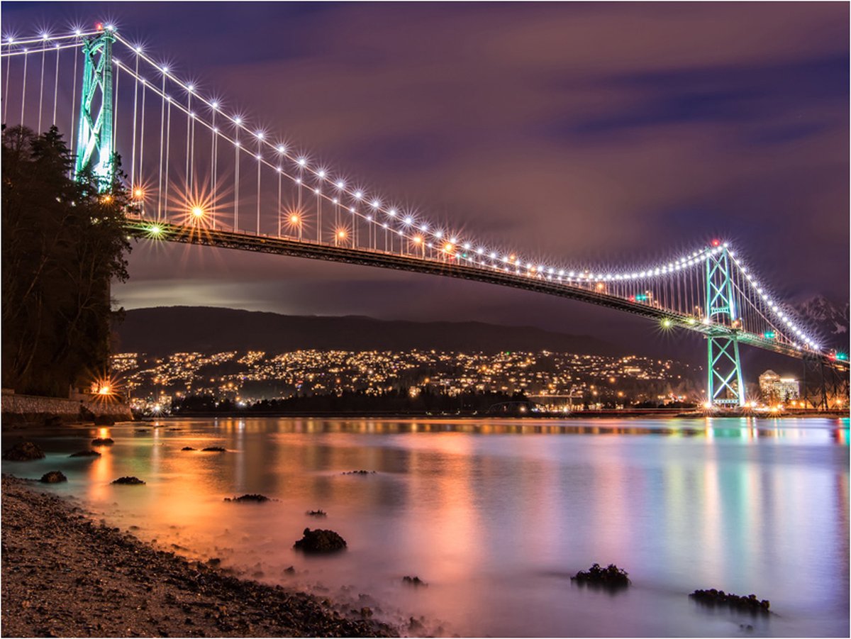 Fotobehang - Lions Gate Bridge - Vancouver (Canada).
