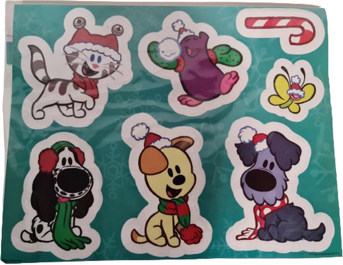 Kerst en Pip raamstickers Multicolor 7 stickers - XL - makkelijk | bol.com