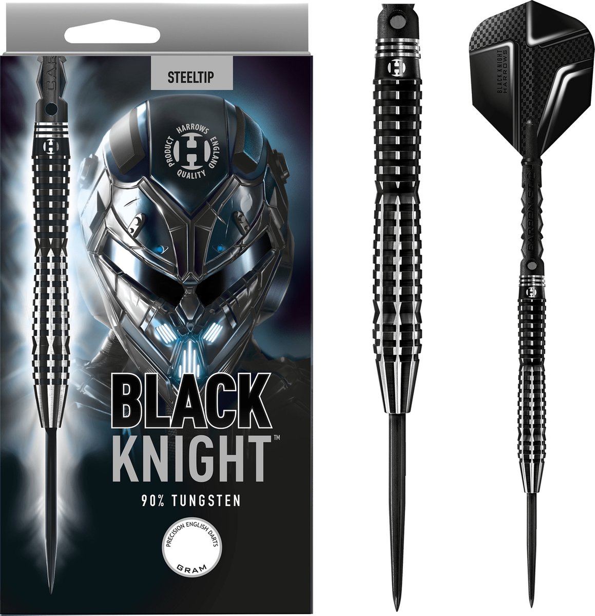 Harrows Black Knight 90% - Dartpijlen - 25 Gram