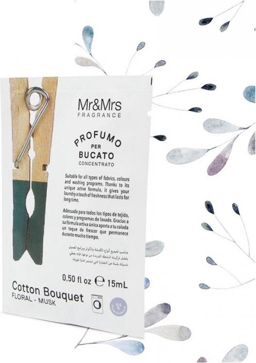 Goedkoopste Mr & Mrs Fragrance Laundry Cotton Bouquet geconcentreerde geur voor wasmachine 15 ml