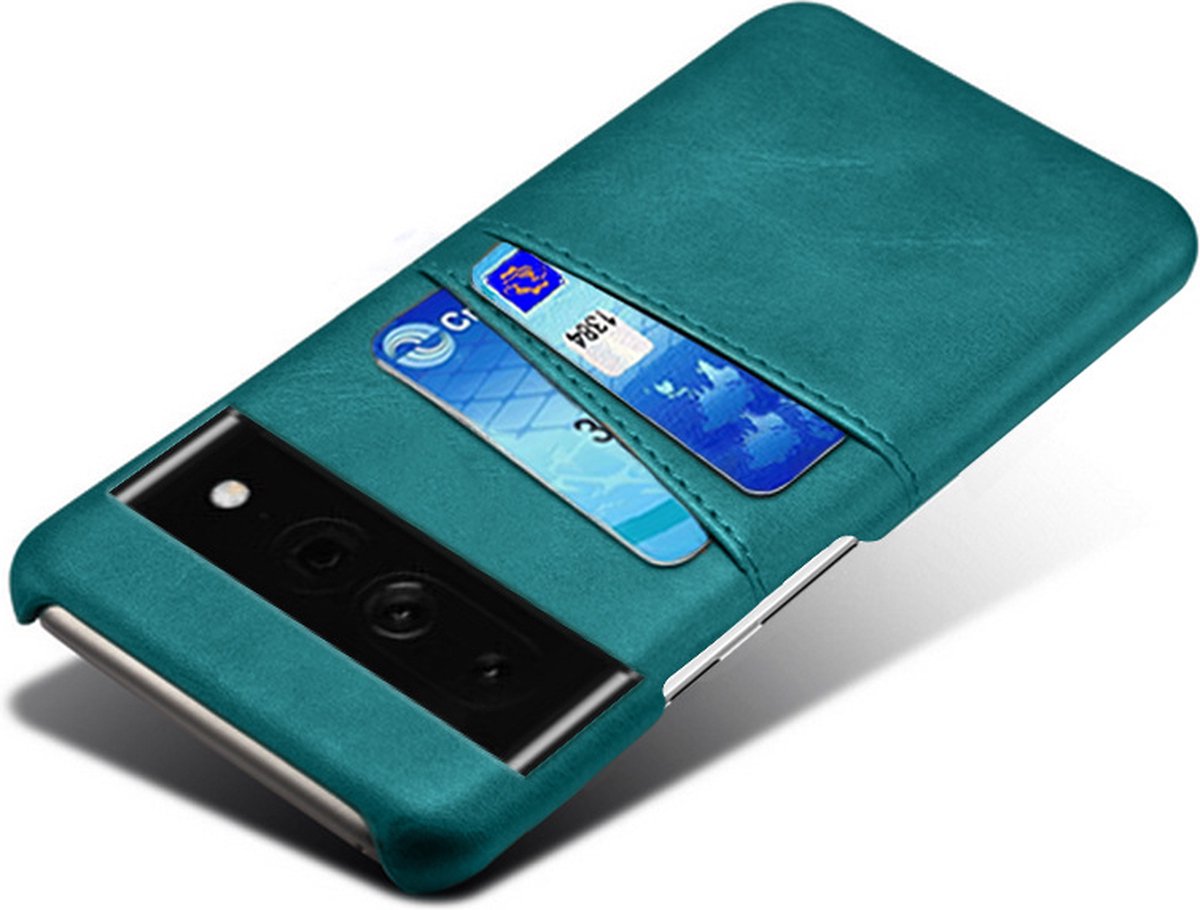 Hybride Back Cover met Opbergvakjes + Glas Screenprotector voor Google Pixel 7 Pro _ Groen