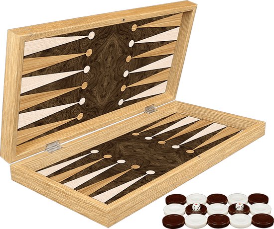 Bordspel: Grote Backgammon Koffer - Rose hout - Met schaakbord - Turks Tavla - Maat XXL 48cm, van het merk Yenigün tavla