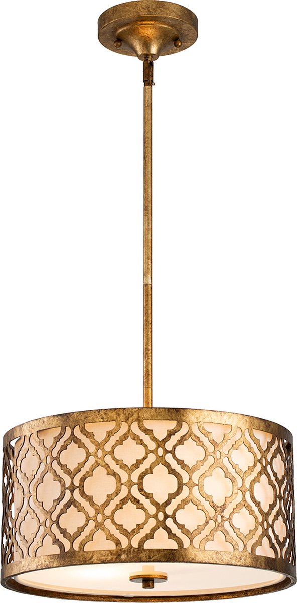 Bohemian Tafellamp - Steady Lighting - Kunststof - Bohemian - E27 - L: 46cm - Voor Binnen - Woonkamer - Eetkamer - Brons