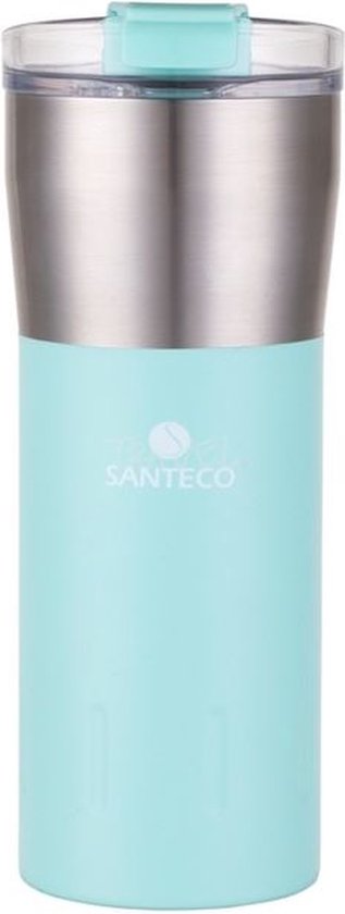 SANTECO thermos beker mint groen Kariba - thermische drinkbeker dubbelwandig roestvrij staal 0.5L