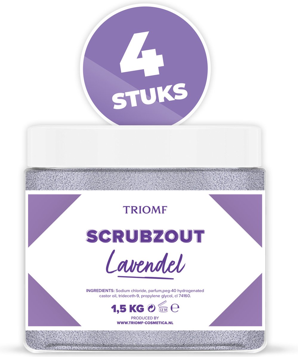 Scrubzout - Lavendel - 4 Potten - 1,5 kg