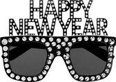 Boland - Partybril Bling bling 'Happy New Year' - Volwassenen - Geen verkleedthema -