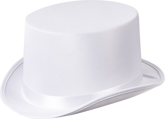 BOLAND BV - Chapeau haut de forme uni blanc pour adulte - Chapeaux> Chapeaux  hauts | bol.