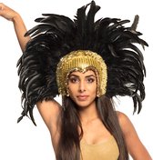 Boland - Hoofdtooi Go-go danseres goud Goud - Één maat - Volwassenen - Unisex - Glamour - Carnaval accessoire - Showgirl