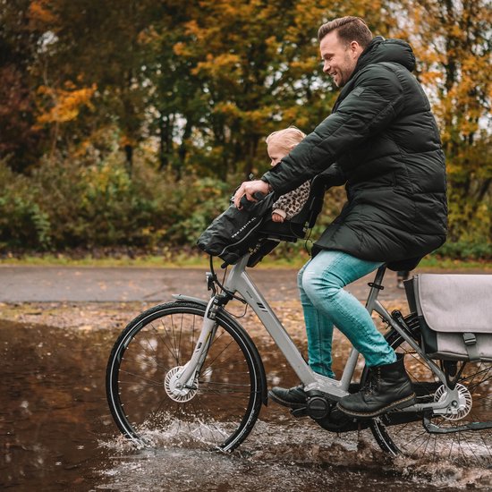 Deryan Bike-a-way Jepp/Mini Fietsstoeltje voor - fiets Regenhoes - warme jas en windbreaker + regenponcho - Deryan