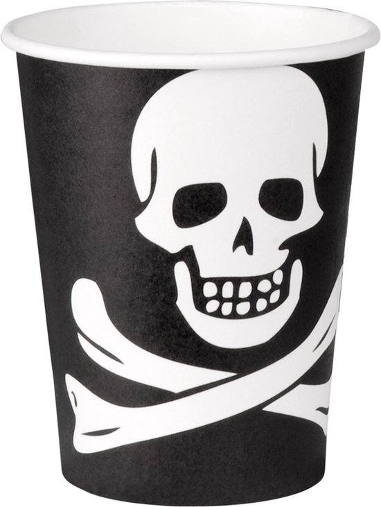 Piraten thema feest wegwerp servies set Piraten thema feest wegwerp servies set