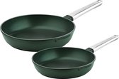 Westinghouse Batterie de cuisine - Poêle à frire série Performance 24cm + poêle à frire 28cm - Vert