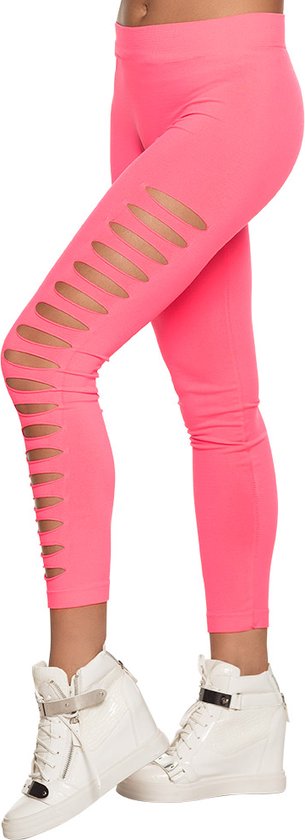Boland - Legging Gaps neon roze (L/XL) - Volwassenen - Showgirl - 80's & 90's - Disco
