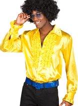 Boland - Party shirt geel (L) - Volwassenen - Danser/danseres - 80's & 90's - Disco