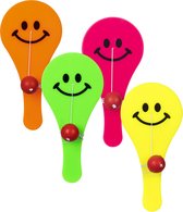 Boland Paddle Ball Smiley 11 Cm Junior 4 Pièces