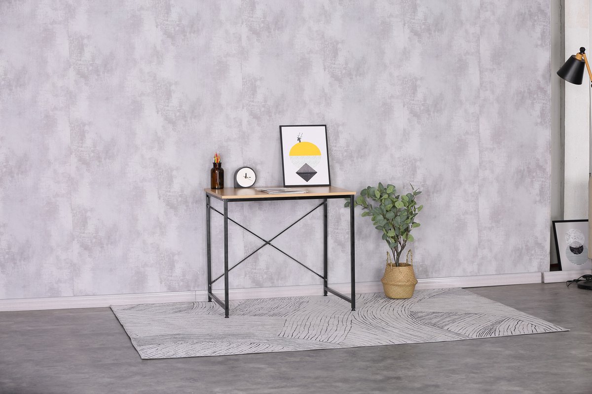 Intimo James Bartafel - Bijzettafel - Industrieel - 80x60x70cm - Houtkleur