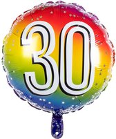 Boland - Folieballon '30' 30 - Multi - Cijfer ballon