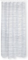 Rideau de douche Spesely 180x200cm - Polyester - Y compris 12 anneaux - Wit avec rayures noires horizontales
