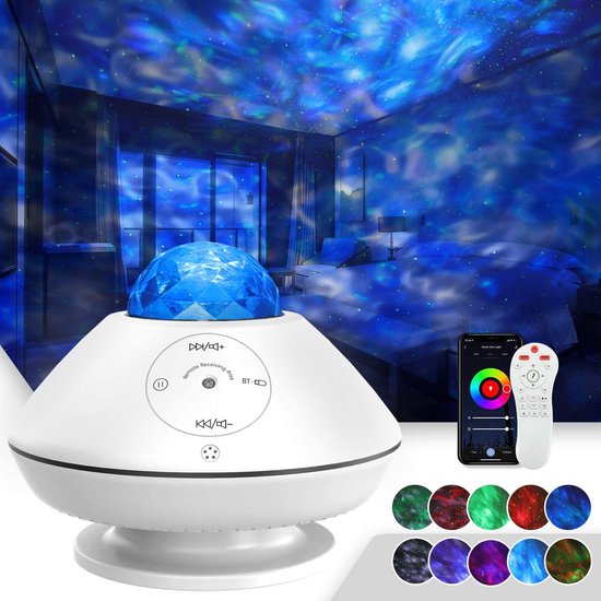 Projecteur Ciel Etoile Galaxie - LED Alexa Planetarium Projecteur Plafond,avec  Bluetooth, Télécommande et 10 Modes,Decoration Chambre pour Adultes et  Enfants