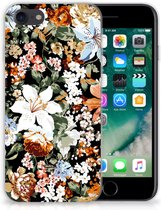 TPU Case Geschikt voor iPhone SE 2022 | SE 2020 | 8 | 7 Dark Flowers