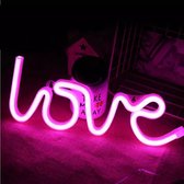 neon verlichting - pink - roze licht - love - tafellamp - nachtlamp