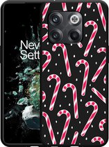 OnePlus 10T Hoesje Zwart Snoepstokken - Designed by Cazy