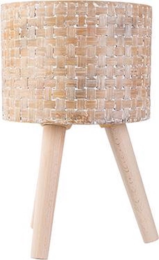 COSY @ HOME BLOEMPOT WOVEN 3 poten ZAND 31 x 31 x H24 cm rond magnesium