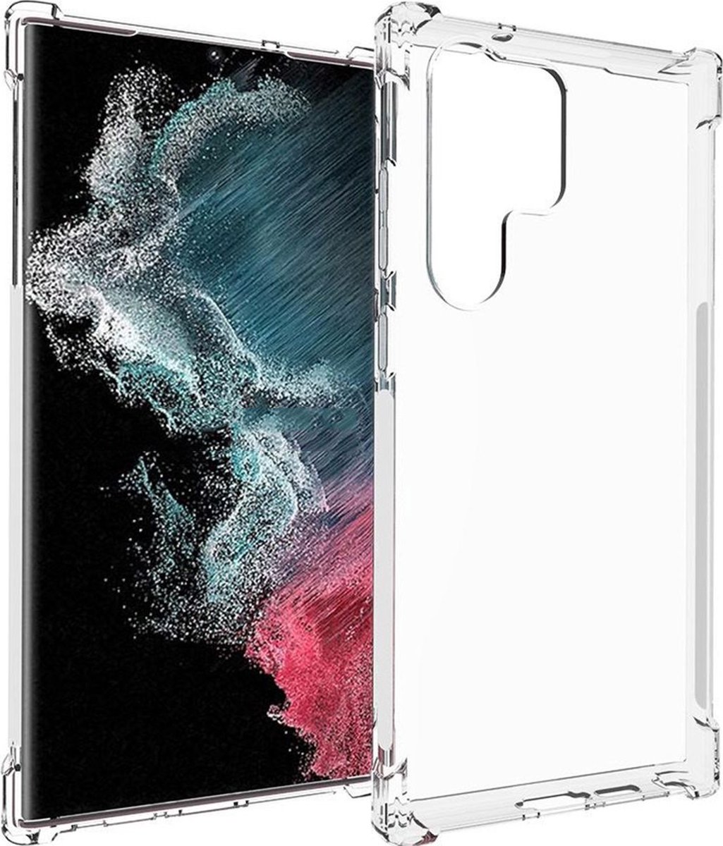 Mobigear Doorzichtig Hoesje geschikt voor Samsung Galaxy S23 Ultra Telefoonhoesje Flexibel TPU | Mobigear Cushion Backcover Shockproof | Doorzichtig Telefoonhoesje Galaxy S23 Ultra | Schokbestendig Galaxy S23 Ultra Telefoonhoesje | Anti Shock Proof -