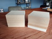 Panneaux MDF Naturel - 10 pièces - 12 x 12 cm - Découpé à la taille - Prêt à l'emploi - Planches artisanales - Planches en bois