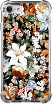 Case geschikt voor iPhone SE 2022/2020 | iPhone 8/7 Dark Flowers