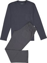 SCHIESSER heren pyjama - O-hals - grijs met dessin broek - Maat: XL