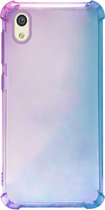 ADEL Siliconen Back Cover Softcase Hoesje Geschikt voor Huawei Y5 (2019) - Kleurovergang Blauw Paars