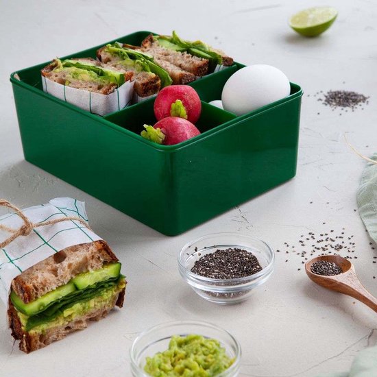 Blafre - Lunch box - cerf - pêche - vert foncé
