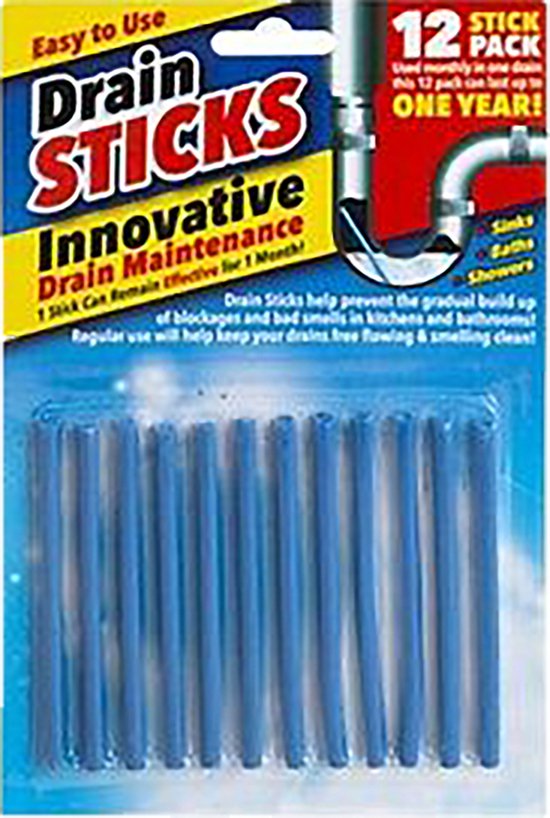 Ontstopper sticks voor de gootsteen, bad en douche 12 sticks bol