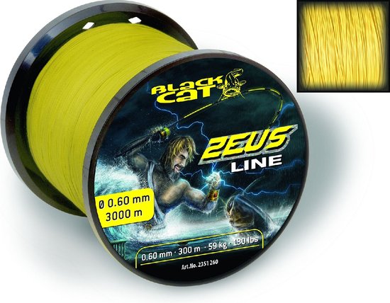Black Cat Zeus Line G2 Fil De Pêche Tressé 8 Brins 250 M - Pour Pêche Au Silure