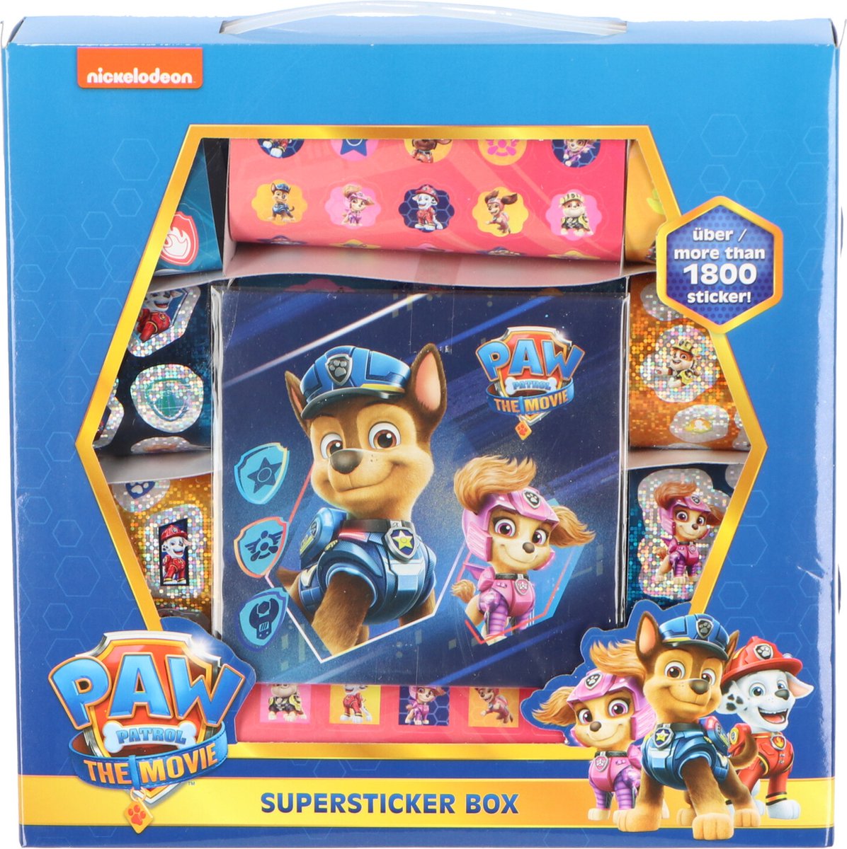 Paw Patrol Sticker Set 16 Stickervellen En Notieblokje Super paw-patrol-sticker-set-16-stickervellen-en-notieblokje-super