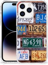 Hoesje maken Geschikt voor Apple iPhone 14 Pro Max GSM Hoesje met doorzichtige rand Kentekenplaten
