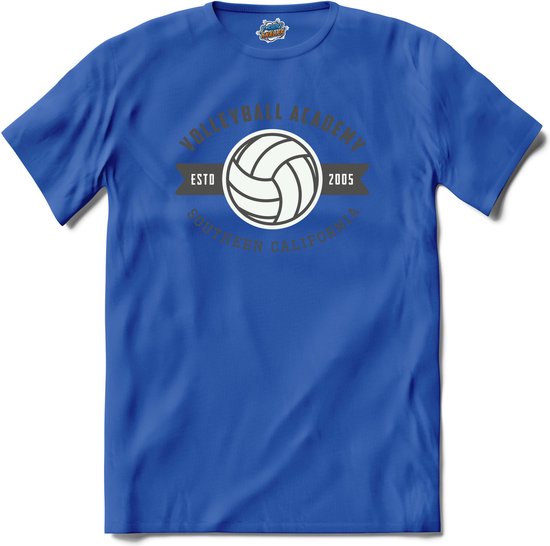Volleybal academy sport TShirt Heren Royal Blue Maat S